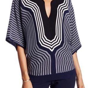 Trina Turk indigo/white sweater